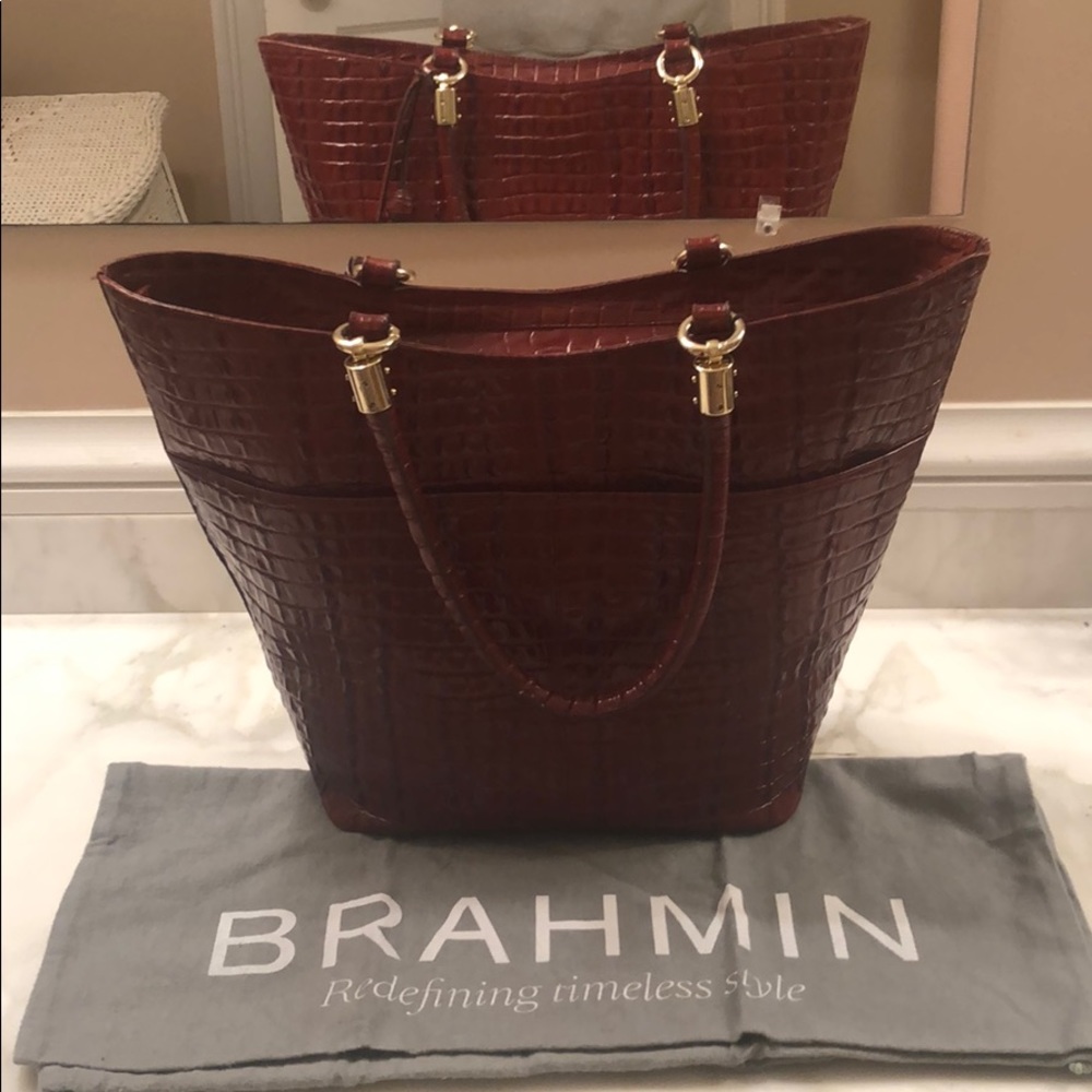 Brahmin Red Tote Bag